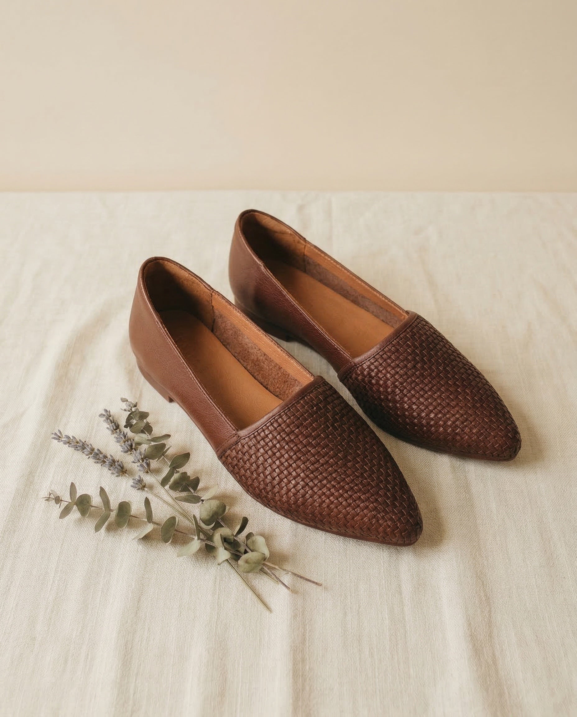 Maria Woven Leather Flats