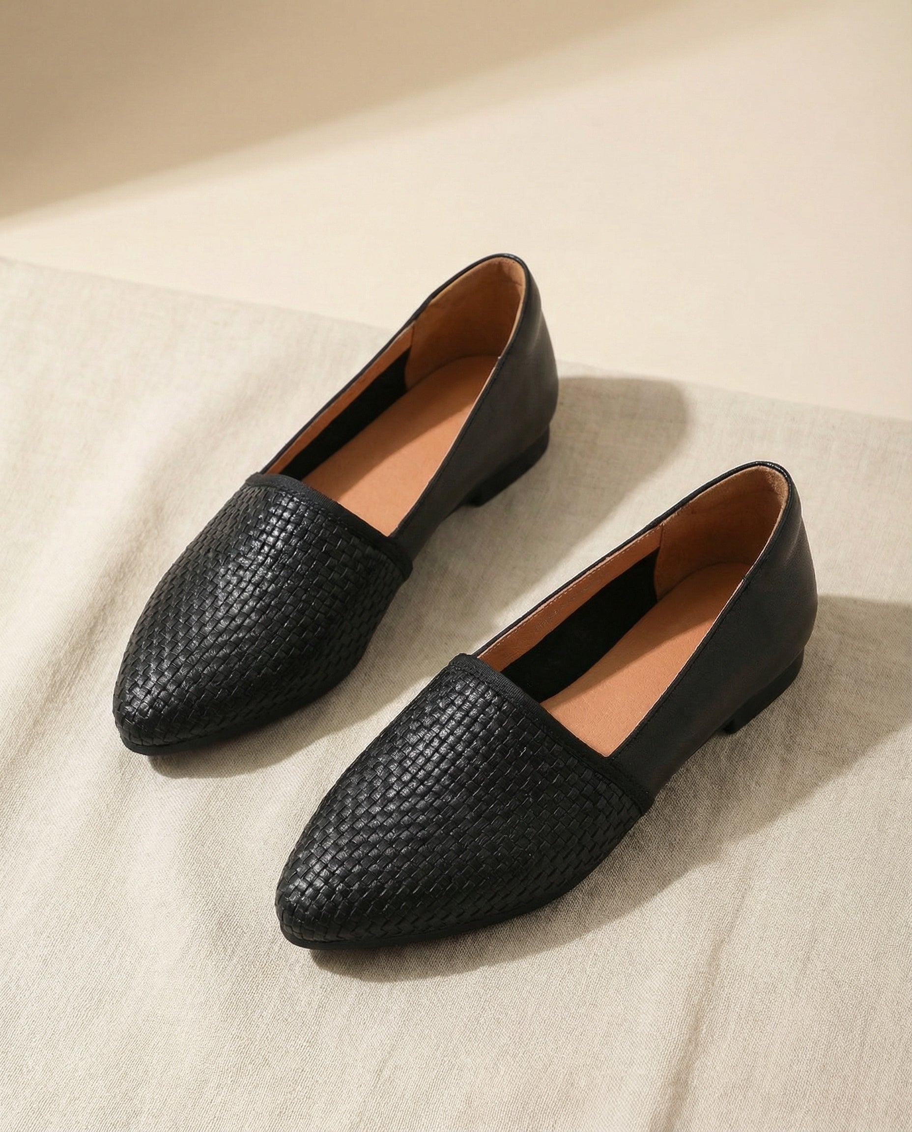Maria Woven Leather Flats